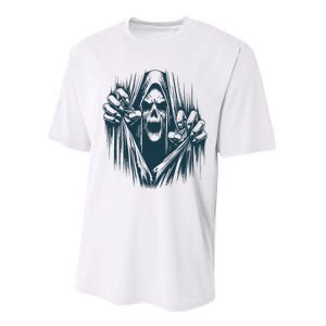 Halloween Party Costume Scary Ghoul Ripping Through Body Performance Sprint T-Shirt