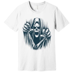 Halloween Party Costume Scary Ghoul Ripping Through Body Premium T-Shirt