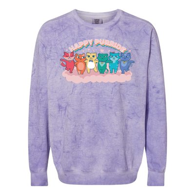 Happy Pride Colorful Cats Colorblast Crewneck Sweatshirt