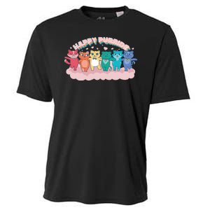 Happy Pride Colorful Cats Cooling Performance Crew T-Shirt