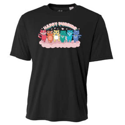 Happy Pride Colorful Cats Cooling Performance Crew T-Shirt