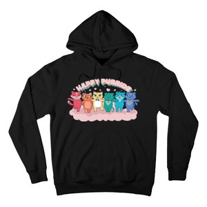 Happy Pride Colorful Cats Hoodie