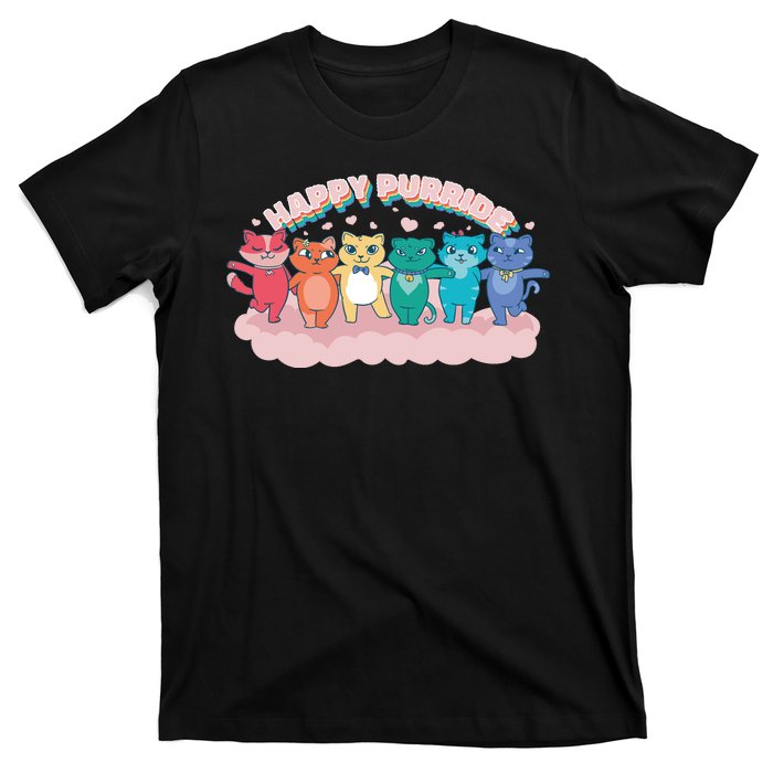 Happy Pride Colorful Cats T-Shirt