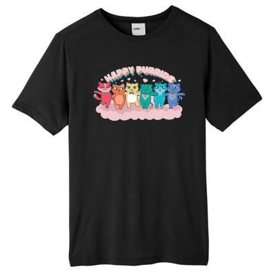 Happy Pride Colorful Cats Tall Fusion ChromaSoft Performance T-Shirt