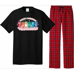 Happy Pride Colorful Cats Pajama Set