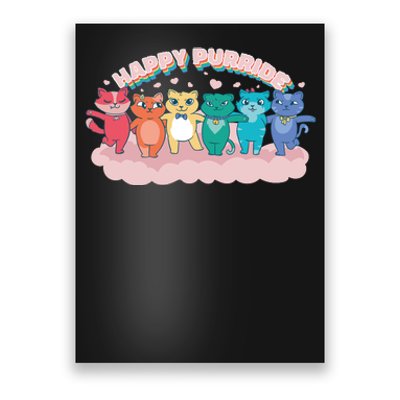 Happy Pride Colorful Cats Poster