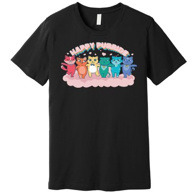 Happy Pride Colorful Cats Premium T-Shirt