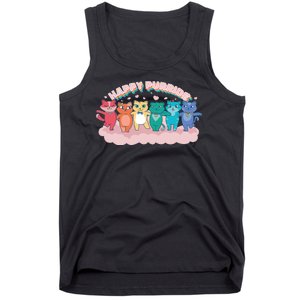 Happy Pride Colorful Cats Tank Top