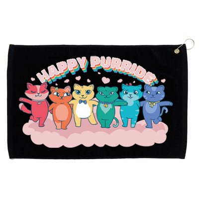 Happy Pride Colorful Cats Grommeted Golf Towel