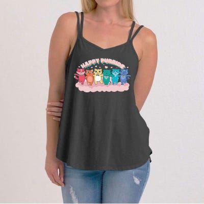 Happy Pride Colorful Cats Women's Strappy Tank