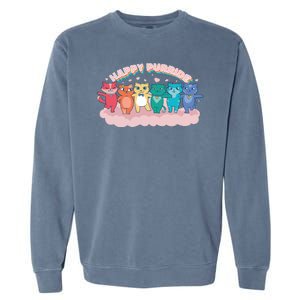 Happy Pride Colorful Cats Garment-Dyed Sweatshirt