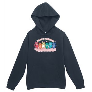 Happy Pride Colorful Cats Urban Pullover Hoodie