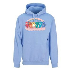 Happy Pride Colorful Cats Unisex Surf Hoodie