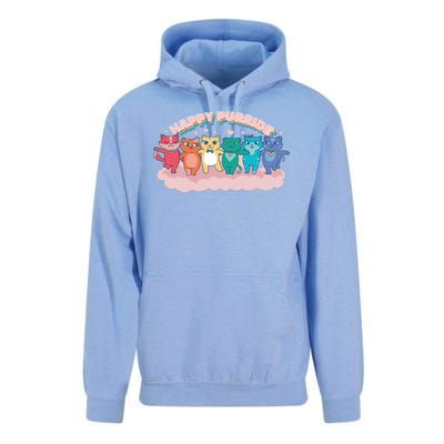 Happy Pride Colorful Cats Unisex Surf Hoodie