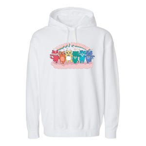 Happy Pride Colorful Cats Garment-Dyed Fleece Hoodie