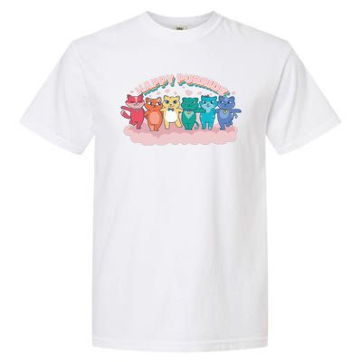 Happy Pride Colorful Cats Garment-Dyed Heavyweight T-Shirt