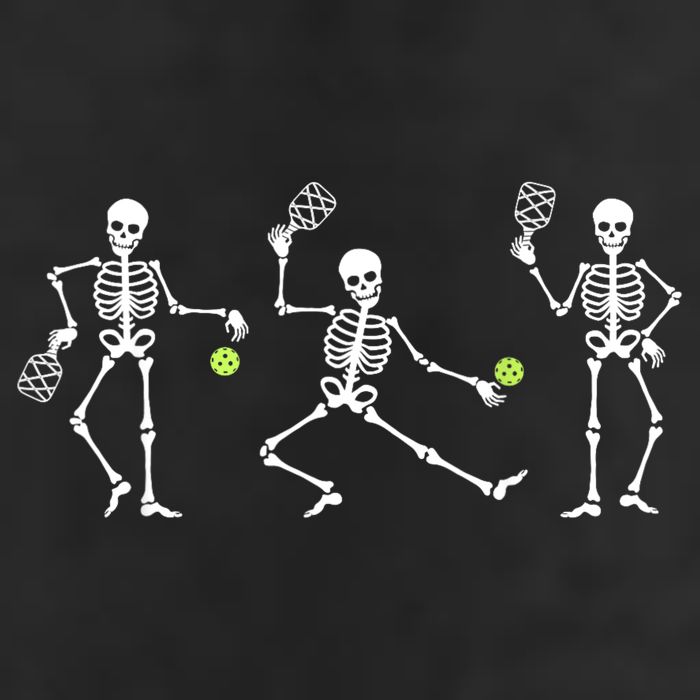 Halloween Pickleball Costume Skeletons Playing Pickleball Cool Comfort Performance Bucket Hat