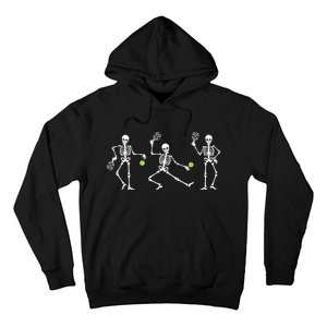 Halloween Pickleball Costume Skeletons Playing Pickleball Hoodie