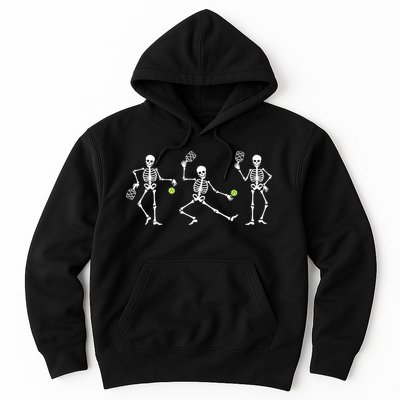 Halloween Pickleball Costume Skeletons Playing Pickleball Hoodie
