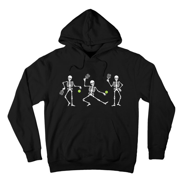 Halloween Pickleball Costume Skeletons Playing Pickleball Hoodie