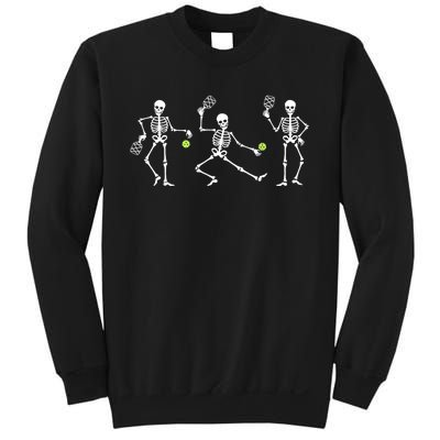 Halloween Pickleball Costume Skeletons Playing Pickleball Sweatshirt