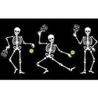 Halloween Pickleball Costume Skeletons Playing Pickleball Bumper Sticker