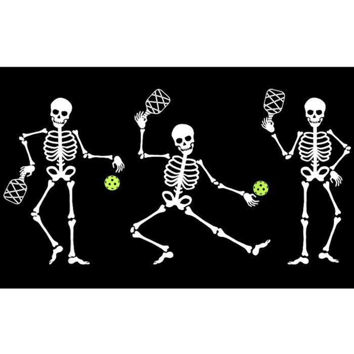 Halloween Pickleball Costume Skeletons Playing Pickleball Bumper Sticker