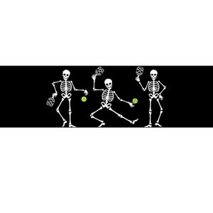 Halloween Pickleball Costume Skeletons Playing Pickleball Bumper Sticker