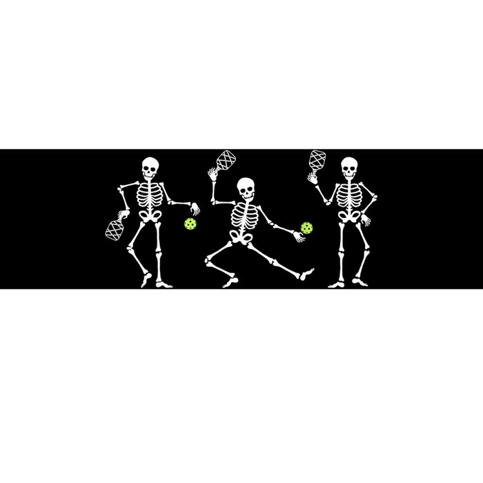 Halloween Pickleball Costume Skeletons Playing Pickleball Bumper Sticker