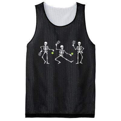 Halloween Pickleball Costume Skeletons Playing Pickleball Mesh Reversible Basketball Jersey Tank