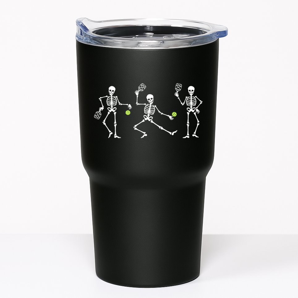 Halloween Pickleball Costume Skeletons Playing Pickleball Tumbler