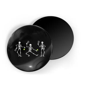 Halloween Pickleball Costume Skeletons Playing Pickleball Magnet