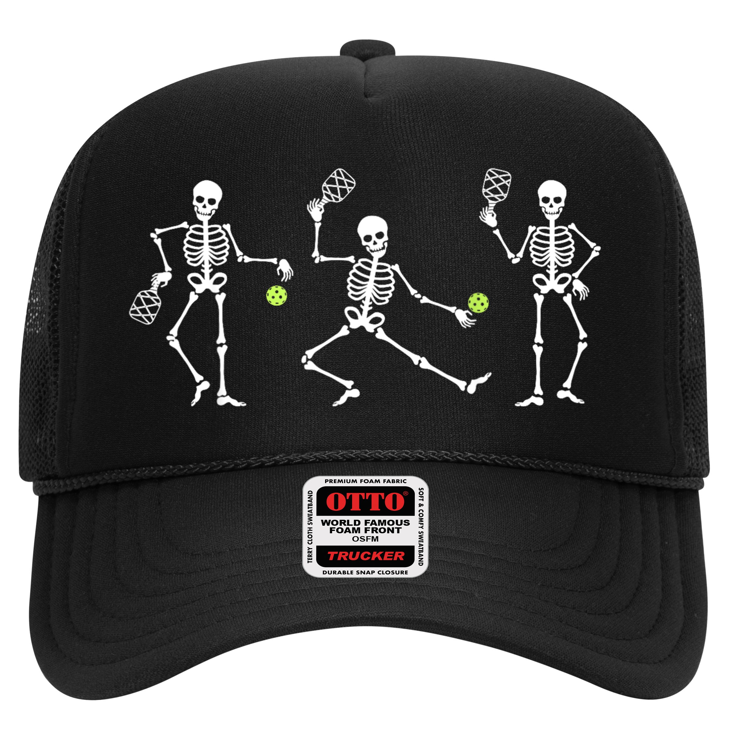 Halloween Pickleball Costume Skeletons Playing Pickleball Hat