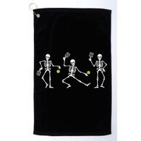 Halloween Pickleball Costume Skeletons Playing Pickleball Golf Towel