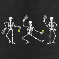 Halloween Pickleball Costume Skeletons Playing Pickleball Golf Towel