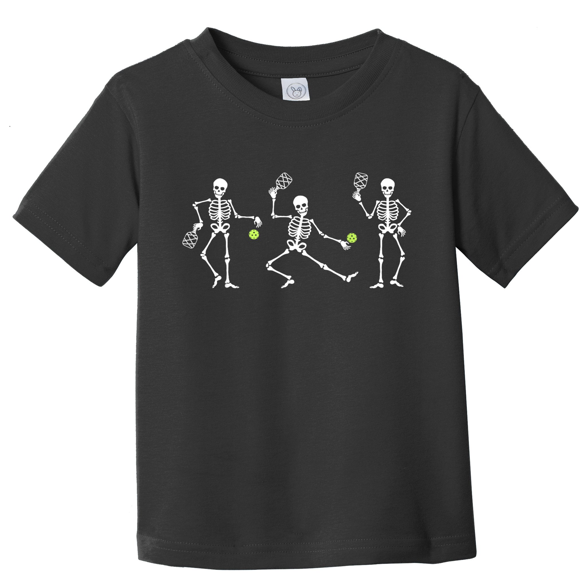 Halloween Pickleball Costume Skeletons Playing Pickleball Toddler T-Shirt