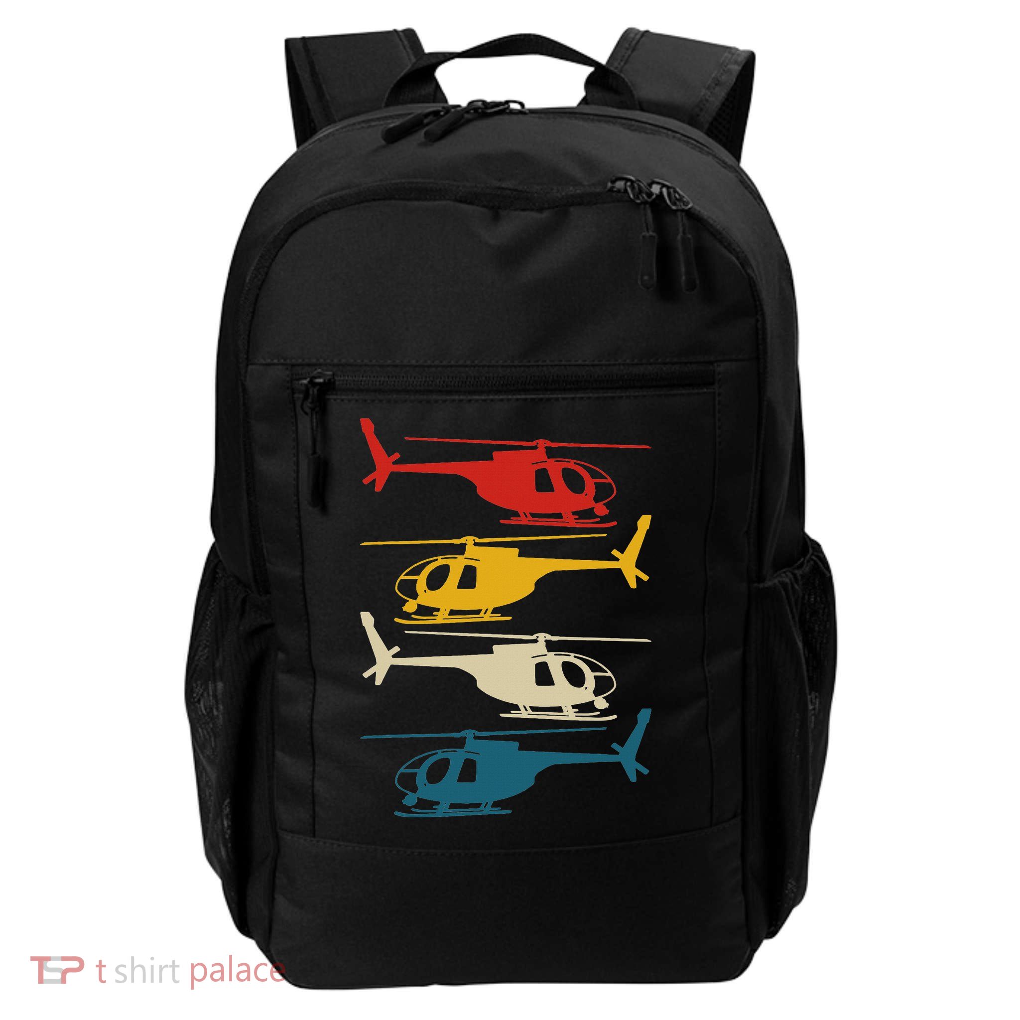 Helicopter Pilot Co. Retro Aviation, Black, Daily Commute Backpack