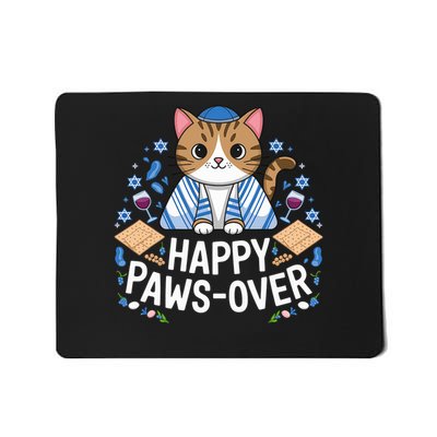 Happy Pawsover Cat Lover Funny Cat Passover Seder Jewish  Mousepad