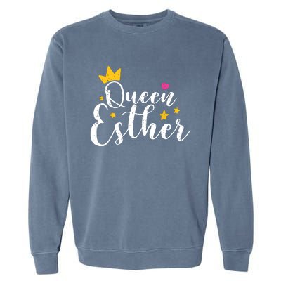 Happy Purim Costume Idea Queen Esther Hebrew Jewish Holiday Garment-Dyed Sweatshirt