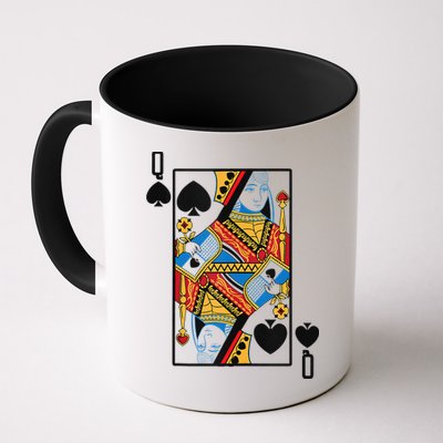 Halloween Playing Card Costume QUEEN Of SPADES Mug