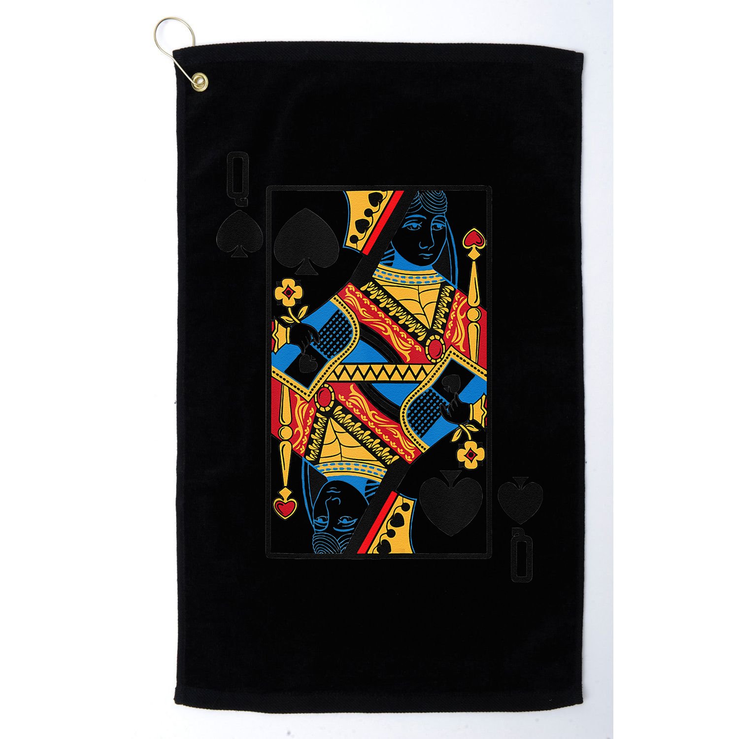 Halloween Playing Card Costume QUEEN Of SPADES Golf Towel