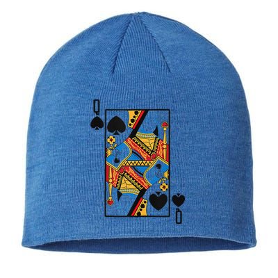 Halloween Playing Card Costume QUEEN Of SPADES Sustainable Beanie