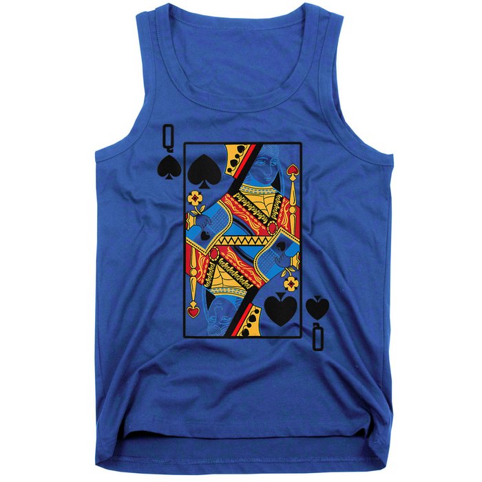 Halloween Playing Card Costume QUEEN Of SPADES Tank Top