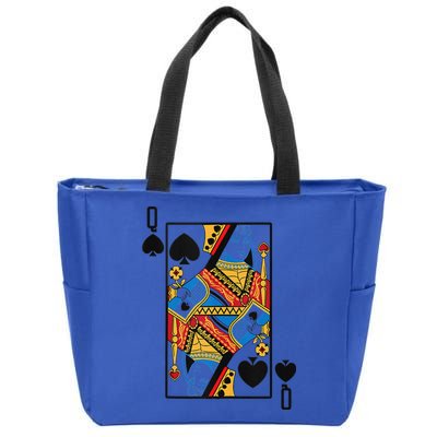 Halloween Playing Card Costume QUEEN Of SPADES Zip Tote Bag
