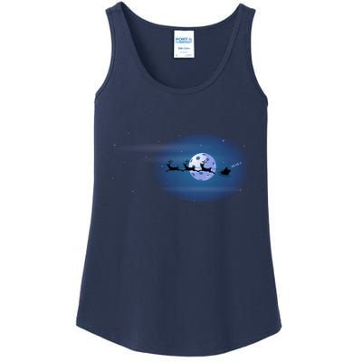 HoHo2 | Pickleball Christmas | Pickleball Santa | Pickleball Moon | Great Ladies Essential Tank