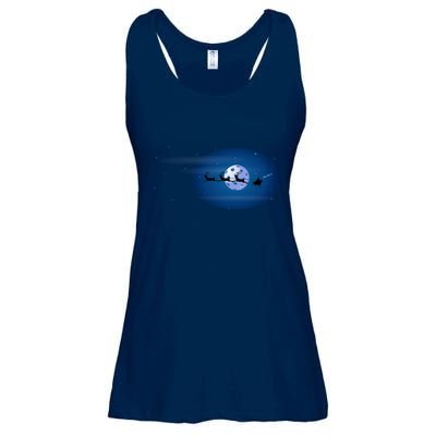 HoHo2 | Pickleball Christmas | Pickleball Santa | Pickleball Moon | Great Ladies Essential Flowy Tank