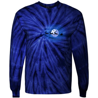 HoHo2 | Pickleball Christmas | Pickleball Santa | Pickleball Moon | Great Tie-Dye Long Sleeve Shirt