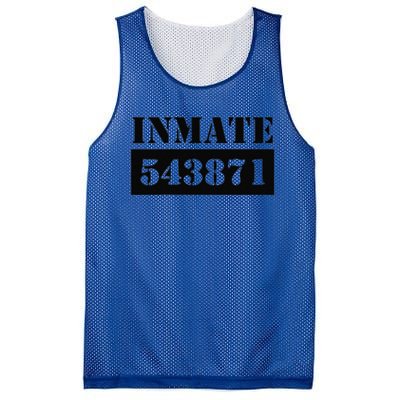 Halloween Prison Costume COUNTY JAIL INMATE (Front And Back) Mesh Reversible Basketball Jersey Tank