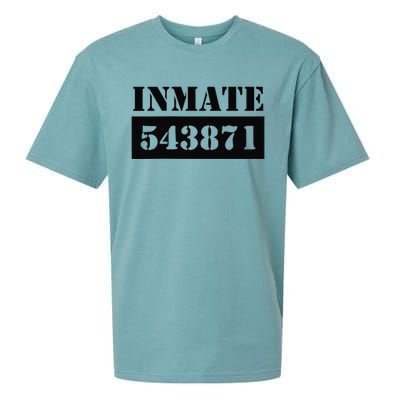 Halloween Prison Costume COUNTY JAIL INMATE (Front And Back) Sueded Cloud Jersey T-Shirt