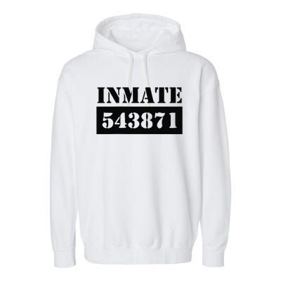 Halloween Prison Costume COUNTY JAIL INMATE (Front And Back) Garment-Dyed Fleece Hoodie